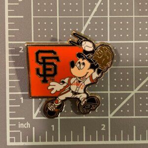 Disney Mickey Enamel Pin Giants Baseball MLB